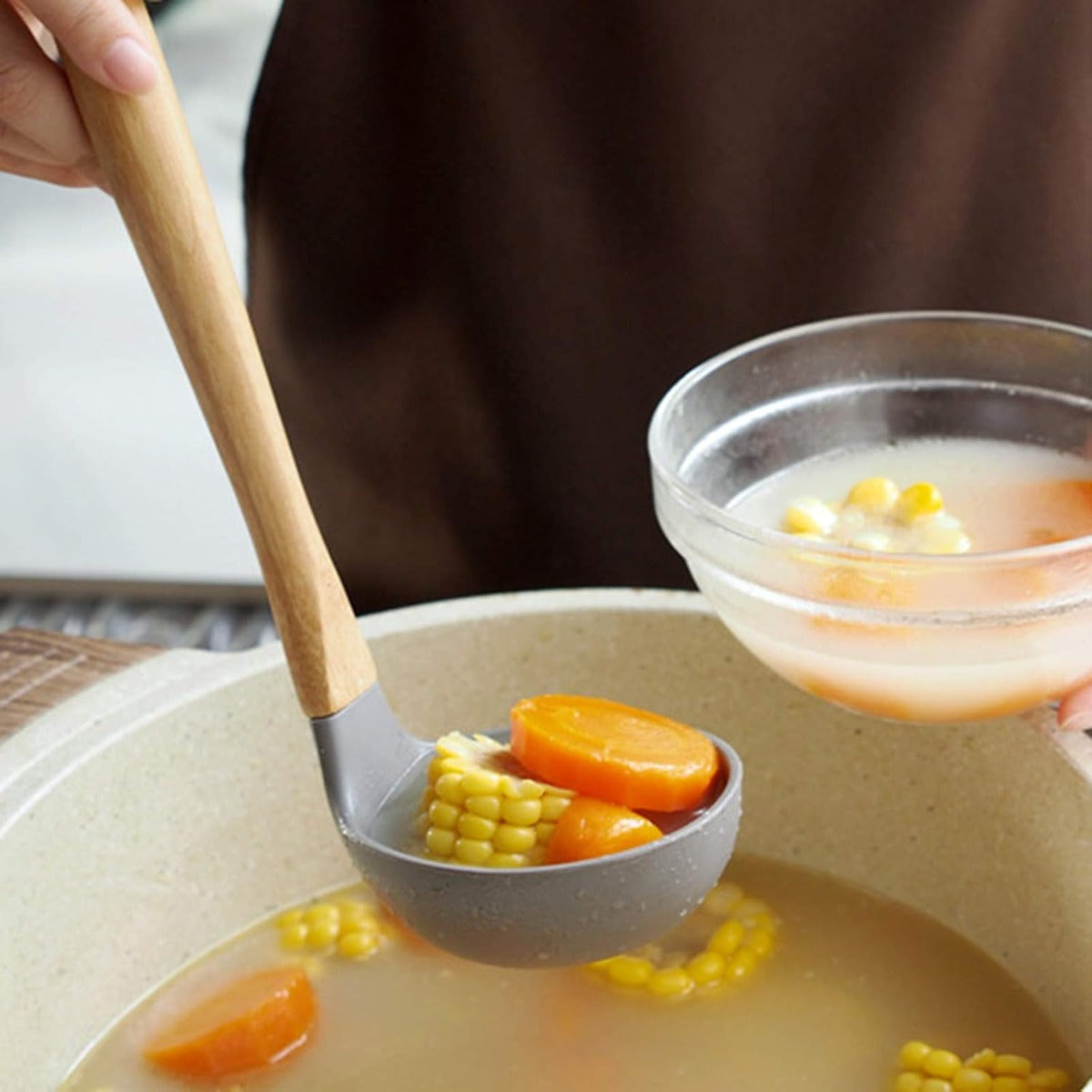 Set di 12 Utensili da Cucina in Silicone – Resistenti al Calore, Antiaderenti e Lavabili in Lavastoviglie (grigio)