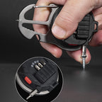 Torcia Multifunzione Ricaricabile da Campeggio e Pesca con Apribottiglie, Treppiede e Rompivetro, 6 Modalità di Luce