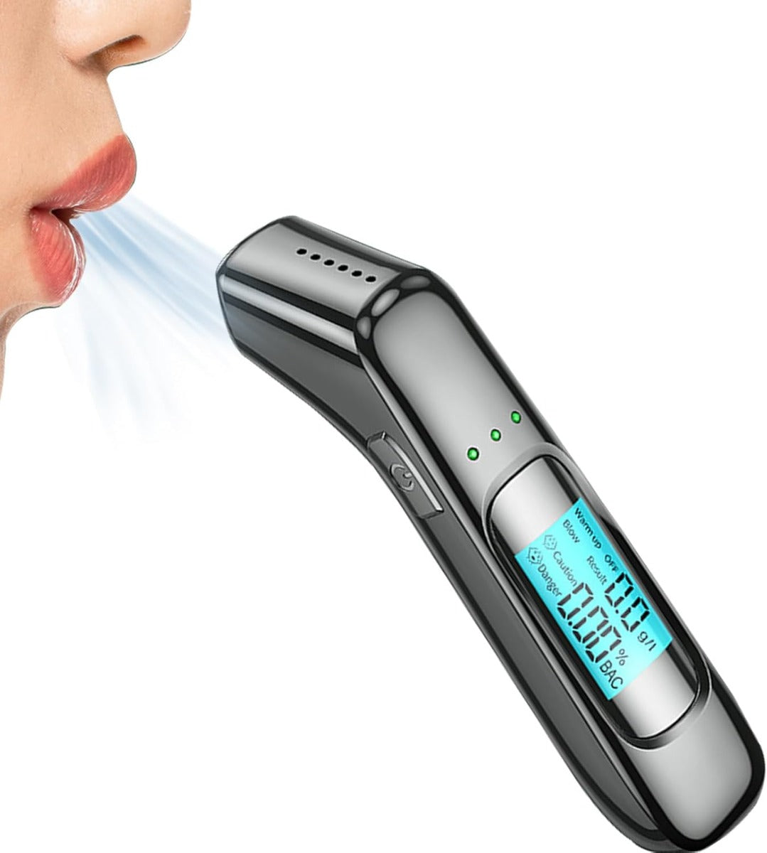 Rilevatore di Alcol Portatile con Ugello Igienico – Tester di Alcol con Sensore ad Alta Precisione