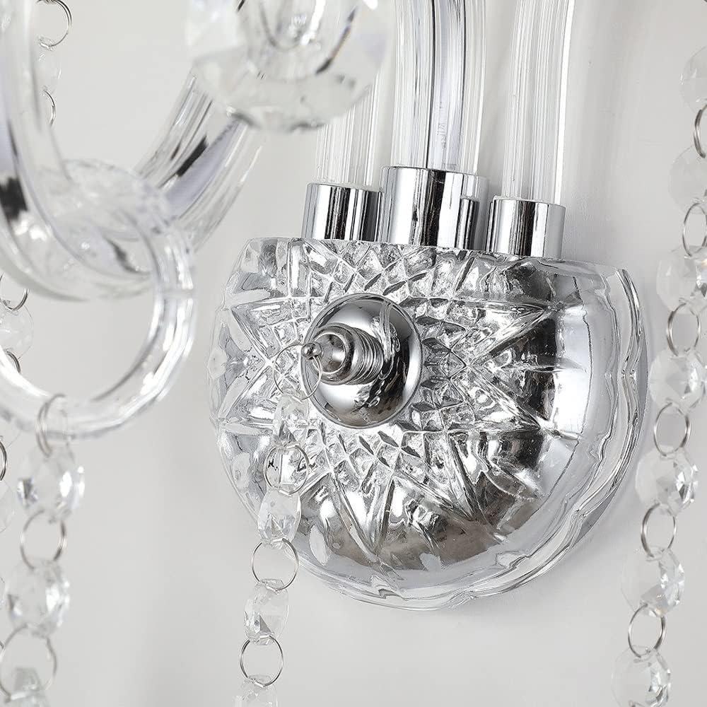 Lampadario raffinato da parete in cristallo