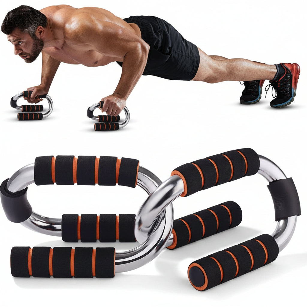 Set 2 maniglie per flessioni push up allenamento pettorali attrezzi palestra