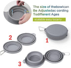 Ciotola Doppia Pieghevole per Cani e Gatti – Portatile da Viaggio per Cibo e Acqua