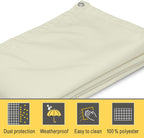 Telo Frangivista per Balcone Beige 500x85 cm – Copertura Oscurante Impermeabile con Occhielli e Corde, Protezione UV 50+