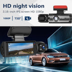 Dash Cam con Schermo LCD e Obiettivo Grandangolare 180° per Auto