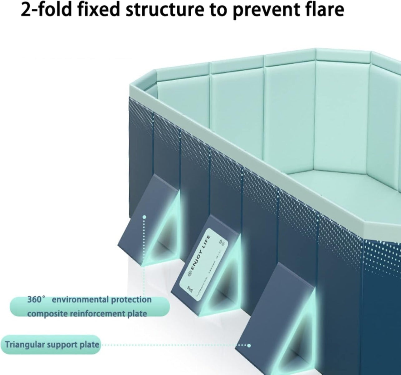 Piscina Pieghevole Portatile 107x166x45 cm – Piscina per Bambini e Adulti, Ideale per Esterni e Interni, Facile da Installare