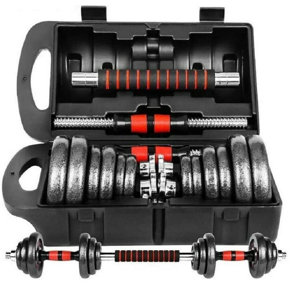 Set Manubri con Bilanciere Regolabile 15 kg – Ideale per Sollevamento Pesi