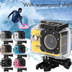 Action Camera 4K Ultra HD 16MP Impermeabile fino a 30m con Wi-Fi, Grandangolo 170°, Display LCD 2"