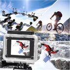 Action Camera 4K Ultra HD 16MP Impermeabile fino a 30m con Wi-Fi, Grandangolo 170°, Display LCD 2"