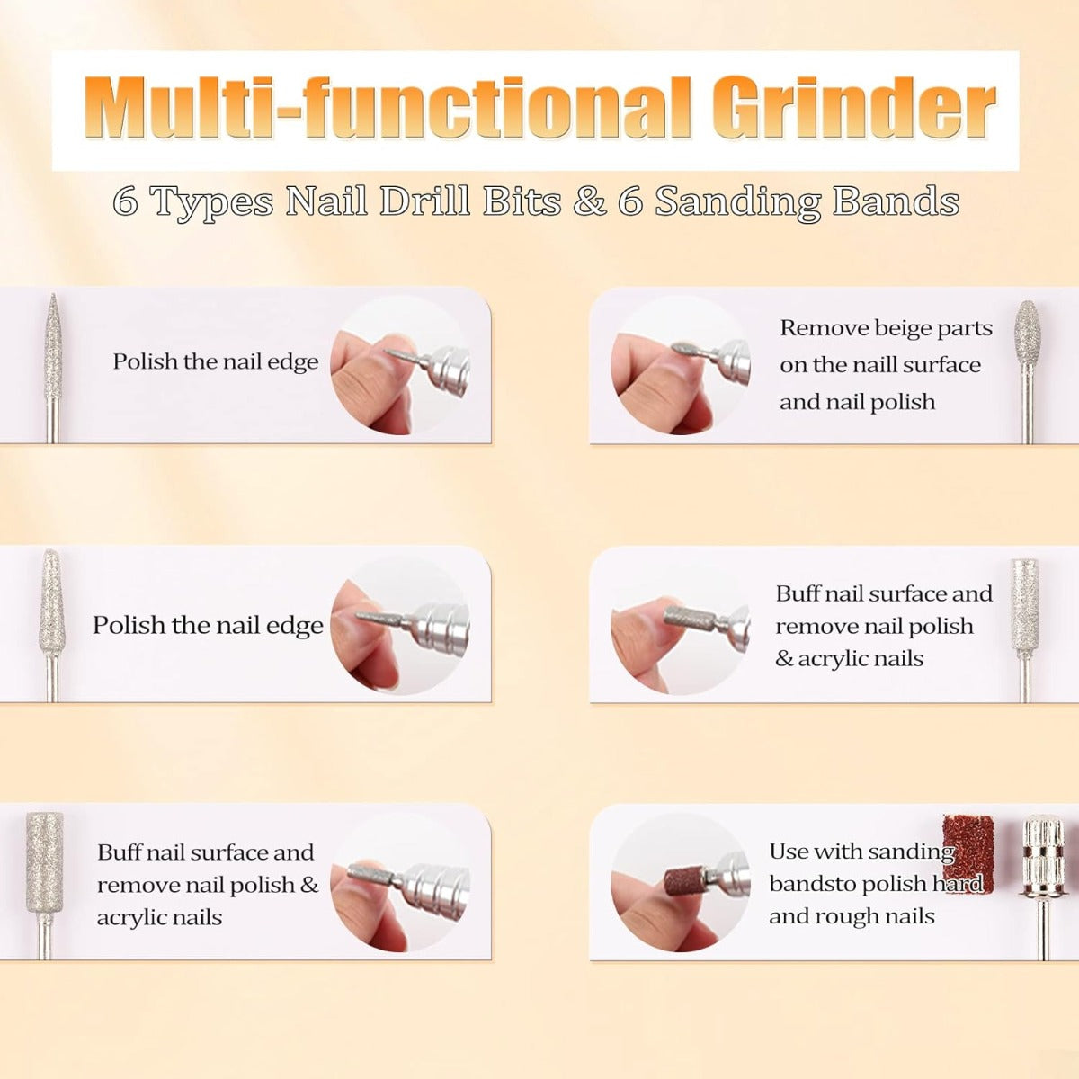 Fresa per Unghie Professionale 35000 Giri – Trapano Elettrico per Manicure e Pedicure con Pedale, Display LED, Punte e Bande Abrasive