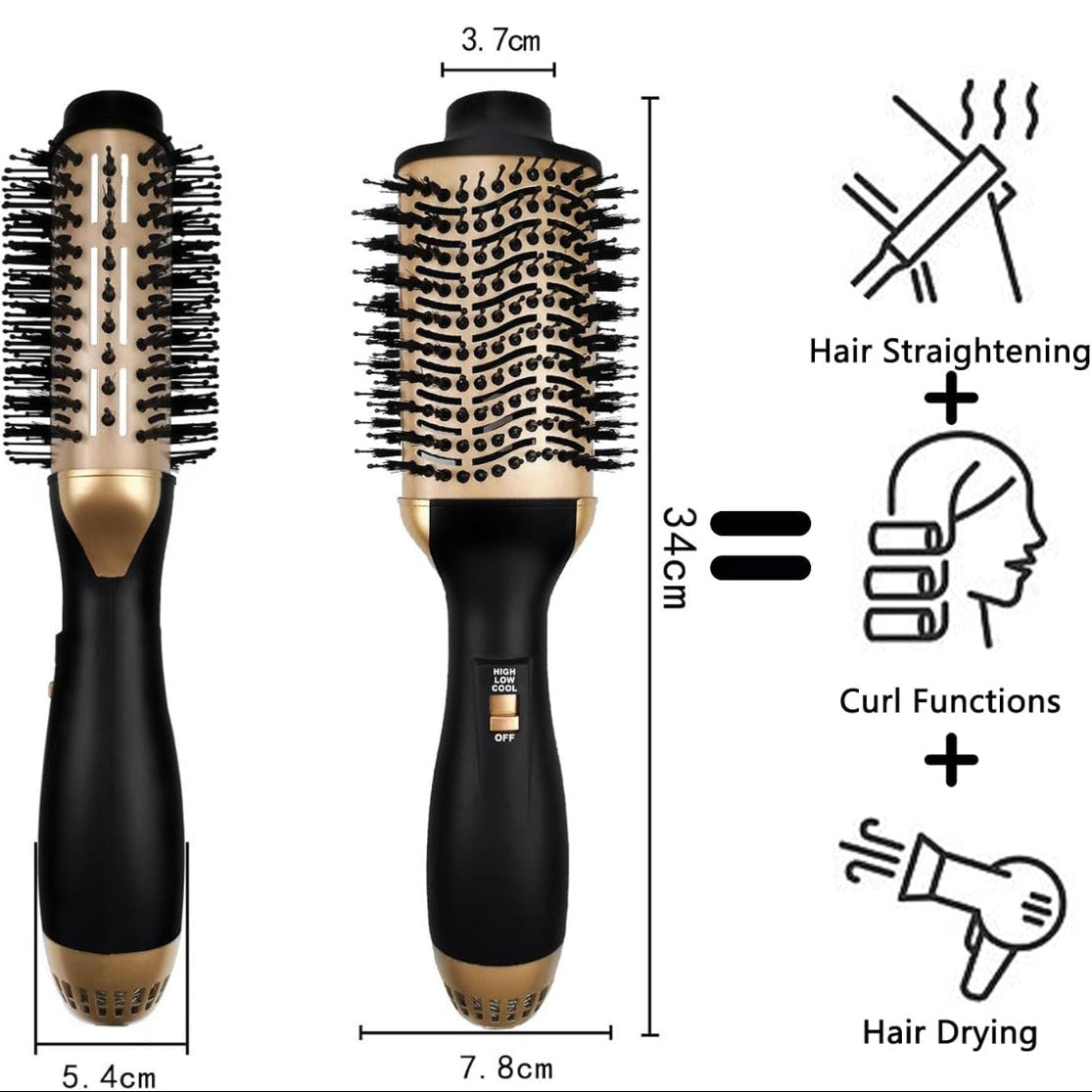 One-Step Spazzola ad Aria Calda 3 in 1 - Asciugatura Rapida e Styling Volumizzante