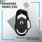 Mouse Gaming Logitech G502X LIGHTSPEED Wireless Ibrido HERO 25K