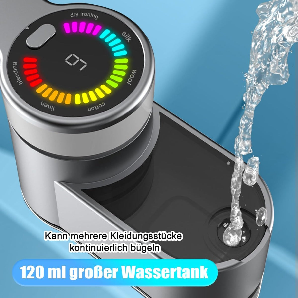 Mini Ferro da Stiro a Vapore da Viaggio 1200W – 6 Modalità, Riscaldamento 5s, Pieghevole 180°, Serbatoio 120ml, Piastra Ceramica Antiaderente