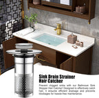 Filtro Cattura Capelli per Lavandino e Doccia – Pop-Up in Acciaio Inox