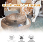 Tiragraffi Interattivo per Gatti -  Pieghevole, Multifunzione con Palla