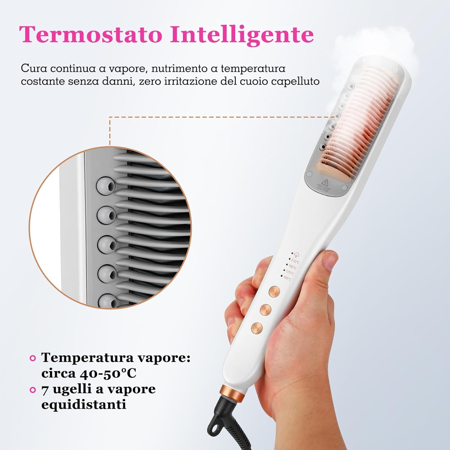 Spazzola Lisciante a Vapore AraSyleon - Stira Capelli Professionale
