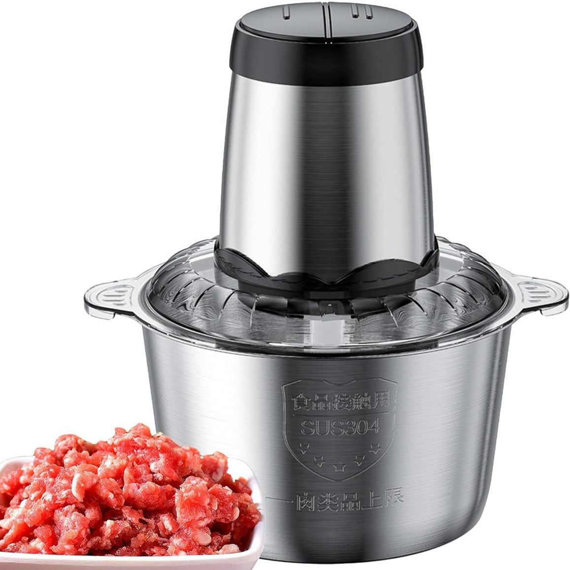 Tritatutto Elettrico da Cucina 3L con Ciotola Staccabile, Motore Potente e Velocità Regolabili, Ideale per Verdure, Cipolle, Frutta e Noci