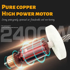 Miscelatore Professionale per Malta e Cemento 2400W – Agitatore Elettrico M14 con 6 Velocità Regolabili, Impugnatura Ergonomica Antiscivolo