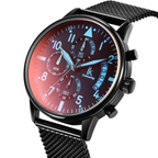 Orologio Analogico Alienwork Uomo | Cronografo al Quarzo Nero