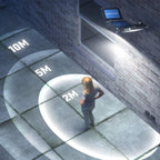 Luci Solari da Esterno con Sensore di Movimento 800 LED 5000LM 6000mAh con Telecomando, 3 Modalità, 3 Livelli di Luminosità, IP65 Impermeabili