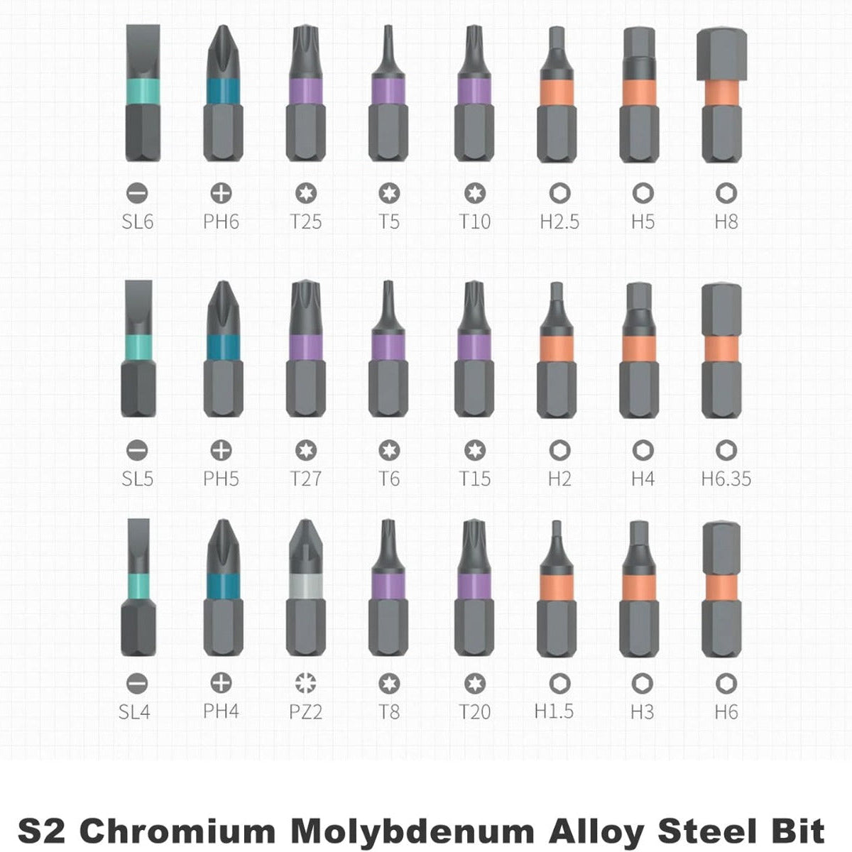 24 in 1 Magnetic Screwdriver Set Cacciaviti Multifunzionale con Manico a Cricchetto Rimovibile