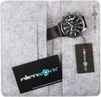 Orologio Analogico Alienwork Uomo | Cronografo al Quarzo Nero