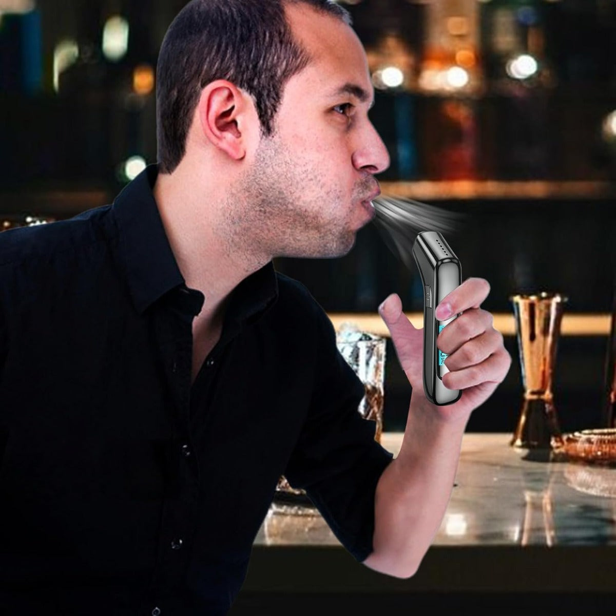 Rilevatore di Alcol Portatile con Ugello Igienico – Tester di Alcol con Sensore ad Alta Precisione