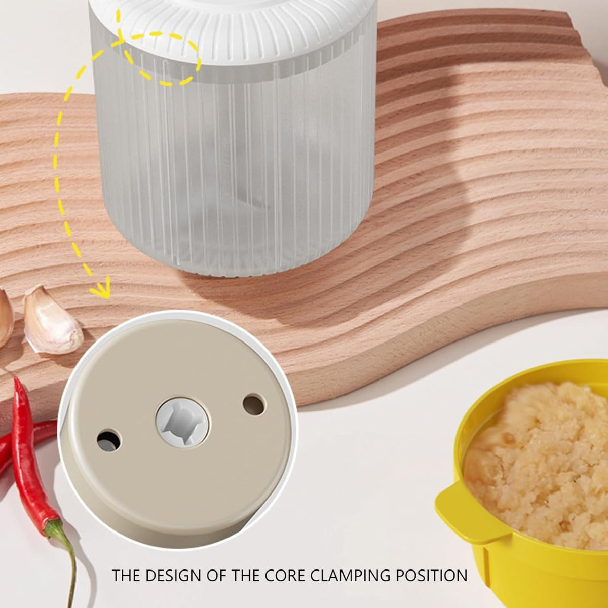 Robot da Cucina Elettrico Salvaspazio in ABS, Tritacarne e Tritatutto Ricaricabile USB, Ideale per Carne, Verdure, Noci e Pasti per Bambini