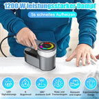 Mini Ferro da Stiro a Vapore da Viaggio 1200W – 6 Modalità, Riscaldamento 5s, Pieghevole 180°, Serbatoio 120ml, Piastra Ceramica Antiaderente