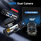 Dash Cam con Schermo LCD e Obiettivo Grandangolare 180° per Auto