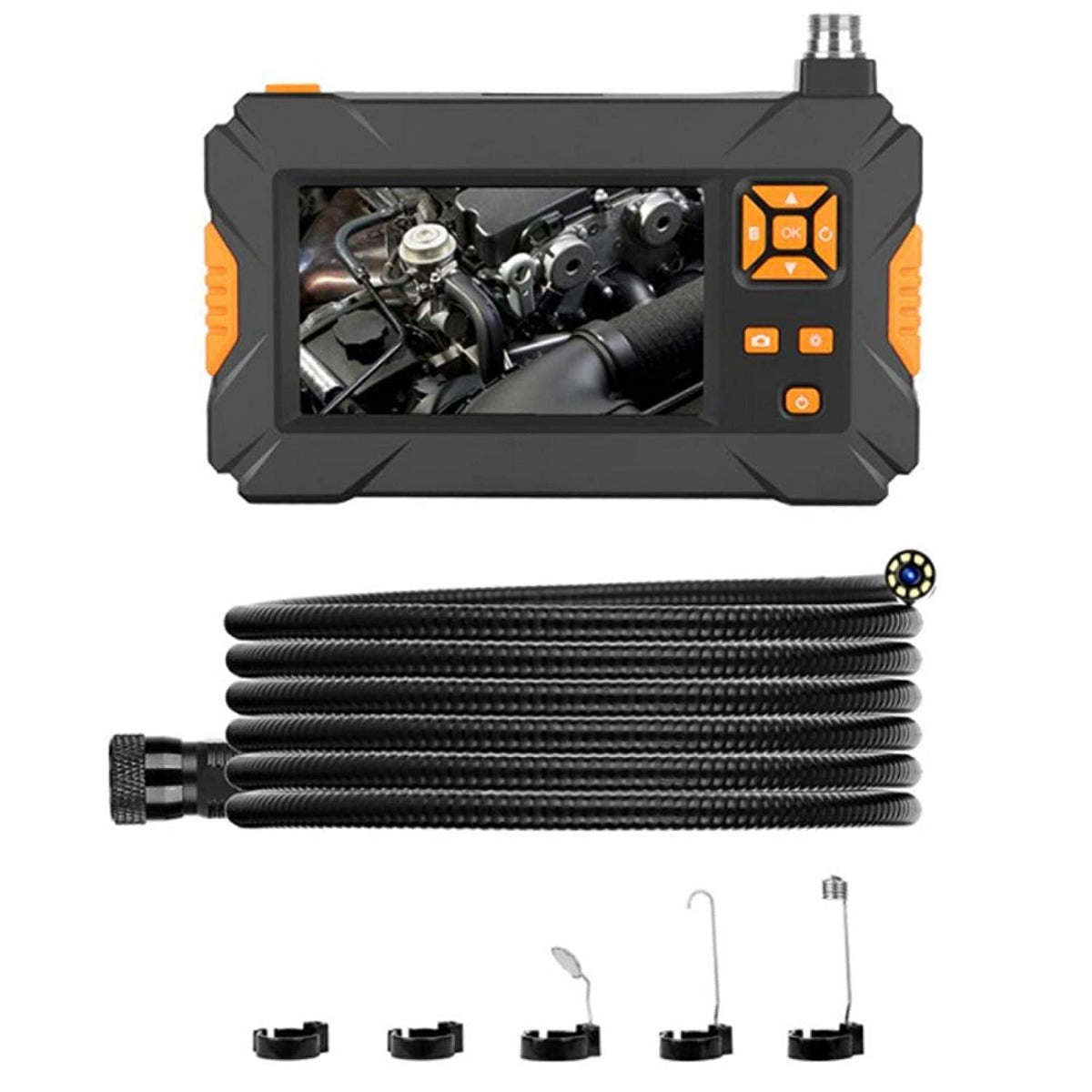 Telecamera endoscopica monitor lcd 4.3'' cavo videocamera 5m impermeabile