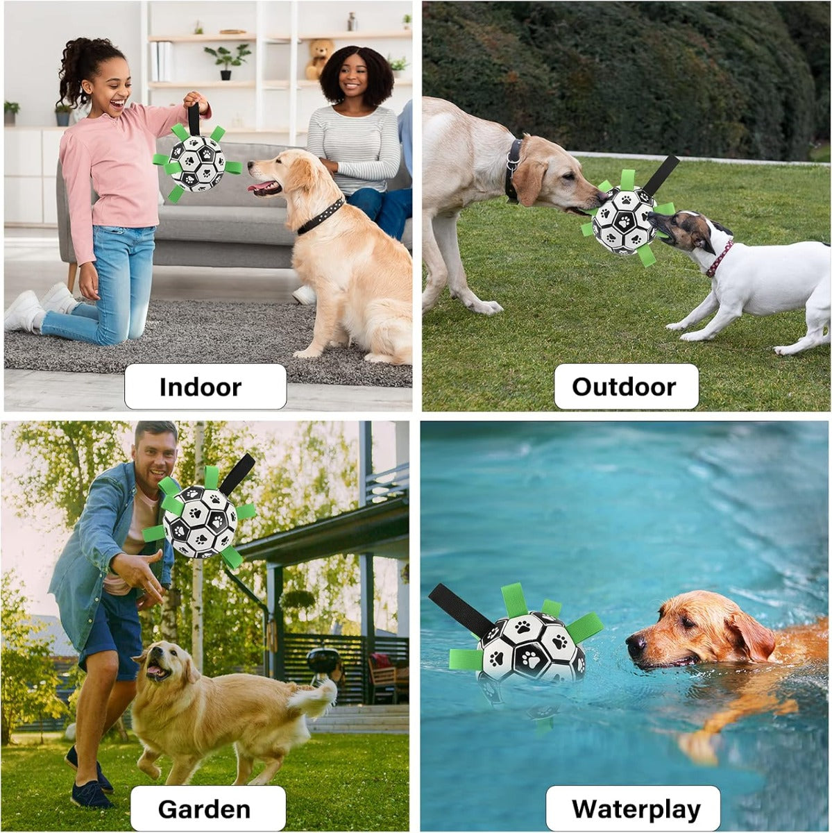 Pallone da Calcio Interattivo per Cani con Linguette (12cm)