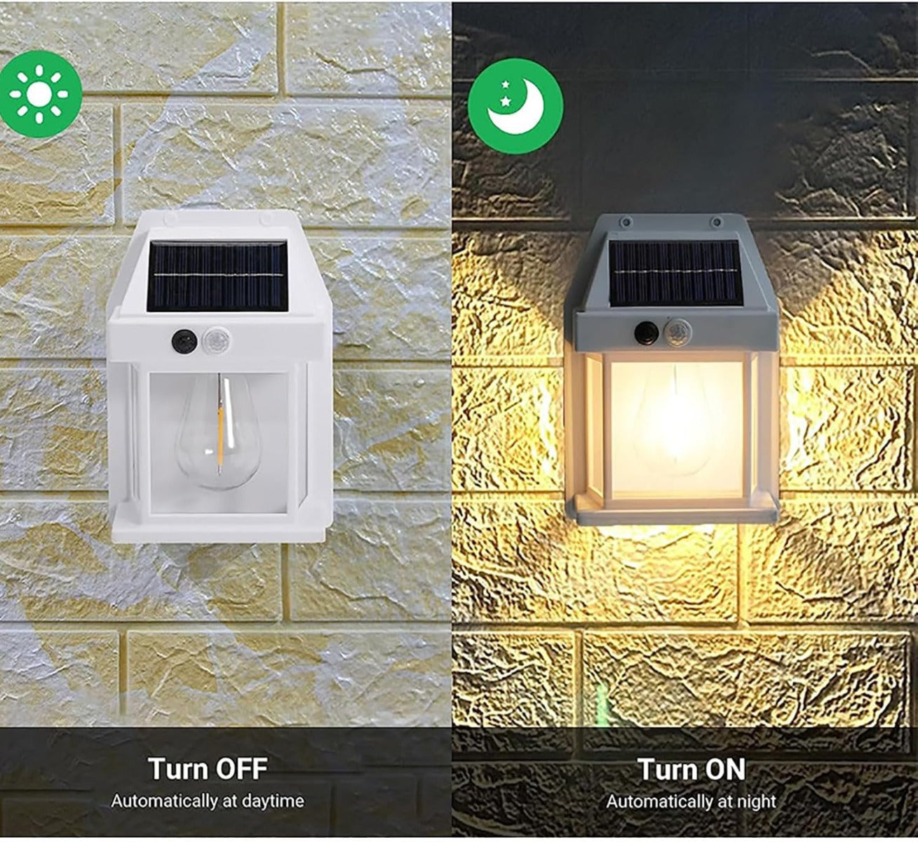 Lampada Solare da Parete LED con Sensore di Movimento, 3 Modalità di Illuminazione, Impermeabile IP65 per Esterni