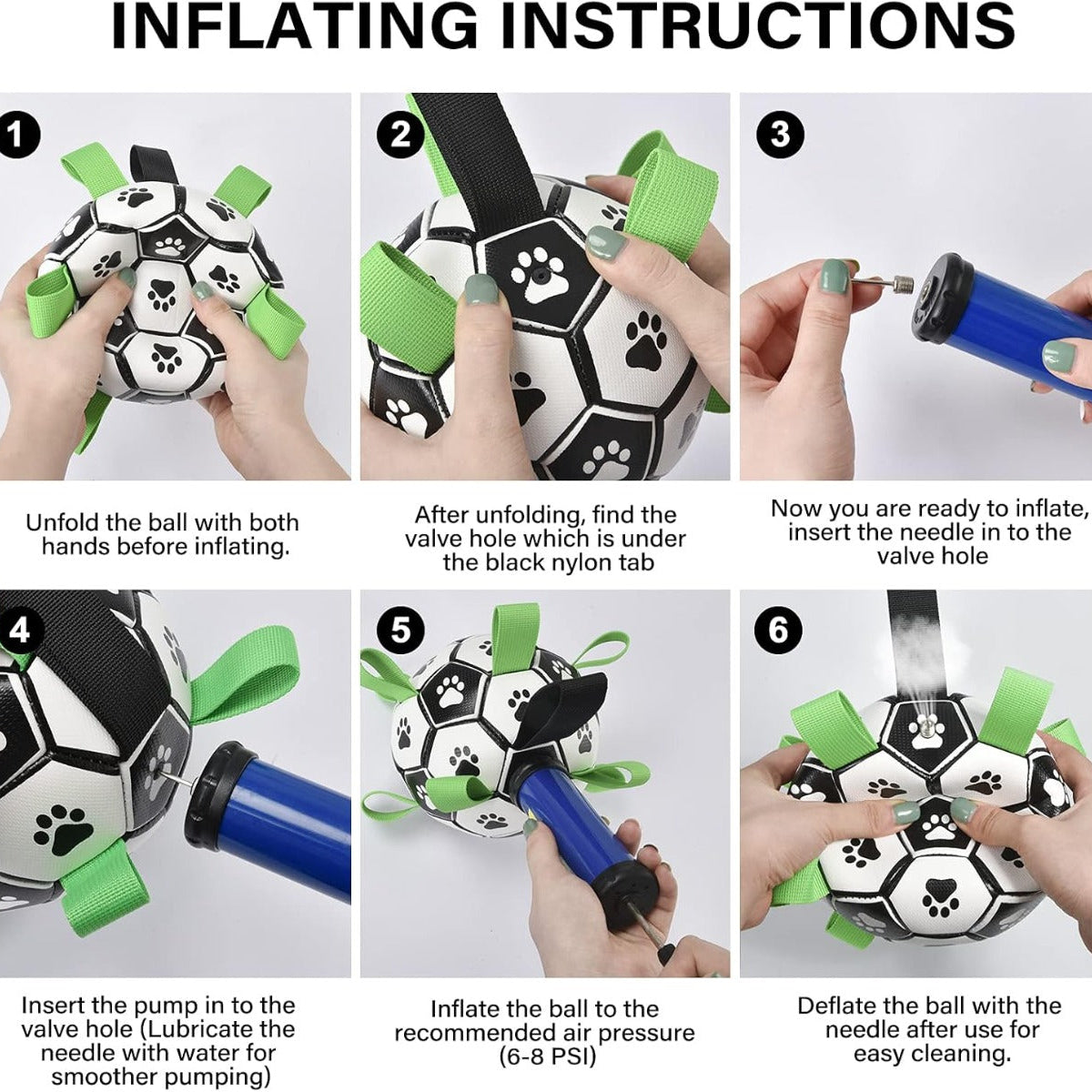 Pallone da Calcio Interattivo per Cani con Linguette (12cm)