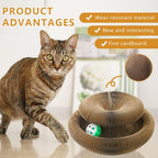 Tiragraffi Interattivo per Gatti -  Pieghevole, Multifunzione con Palla