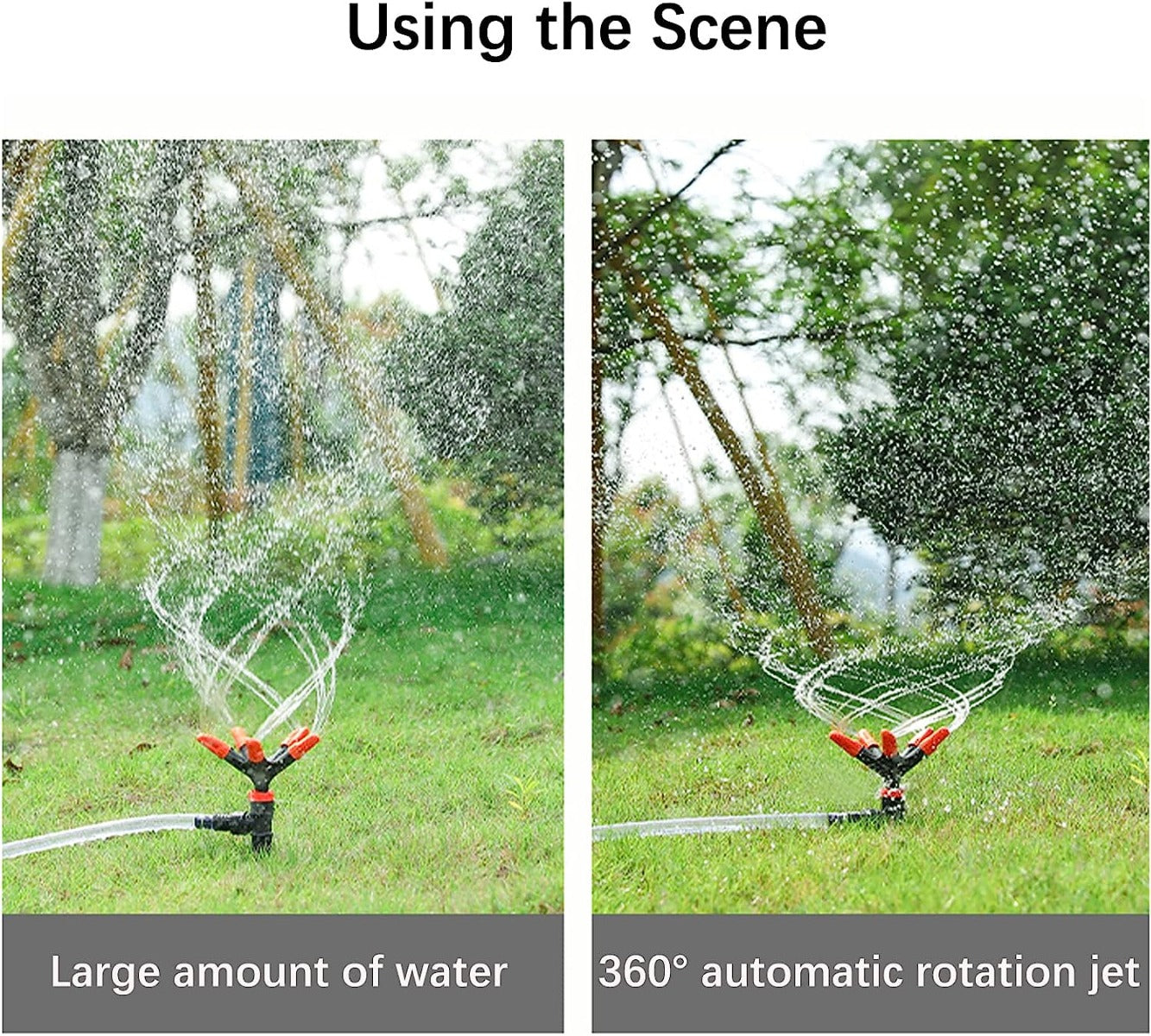 Irrigatore da giardino irrigatore rotante automatico a 360°