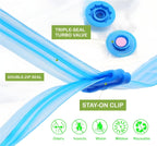 Set 20 Sacchetti Sottovuoto da Viaggio con Pompa – Salvaspazio per Abiti e Biancheria