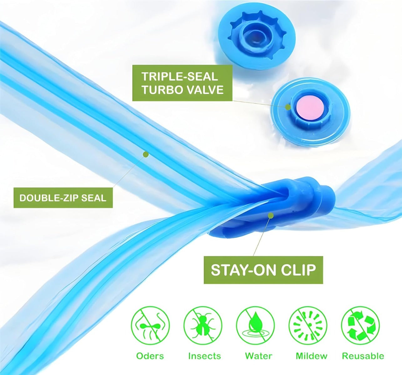 Set 20 Sacchetti Sottovuoto da Viaggio con Pompa – Salvaspazio per Abiti e Biancheria