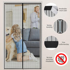 Zanzariera Magnetica per Porta 90 x 210 cm – Tenda Anti-Insetti con Chiusura Automatica Magnetica, Rete in Poliestere Resistente - Nero