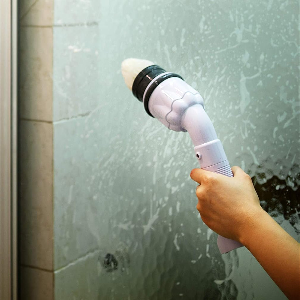 Spazzola Elettrica Rotante Senza Fili con Manico Estendibile – Pulizia Profonda per Bagno, Cucina e Superfici Difficili