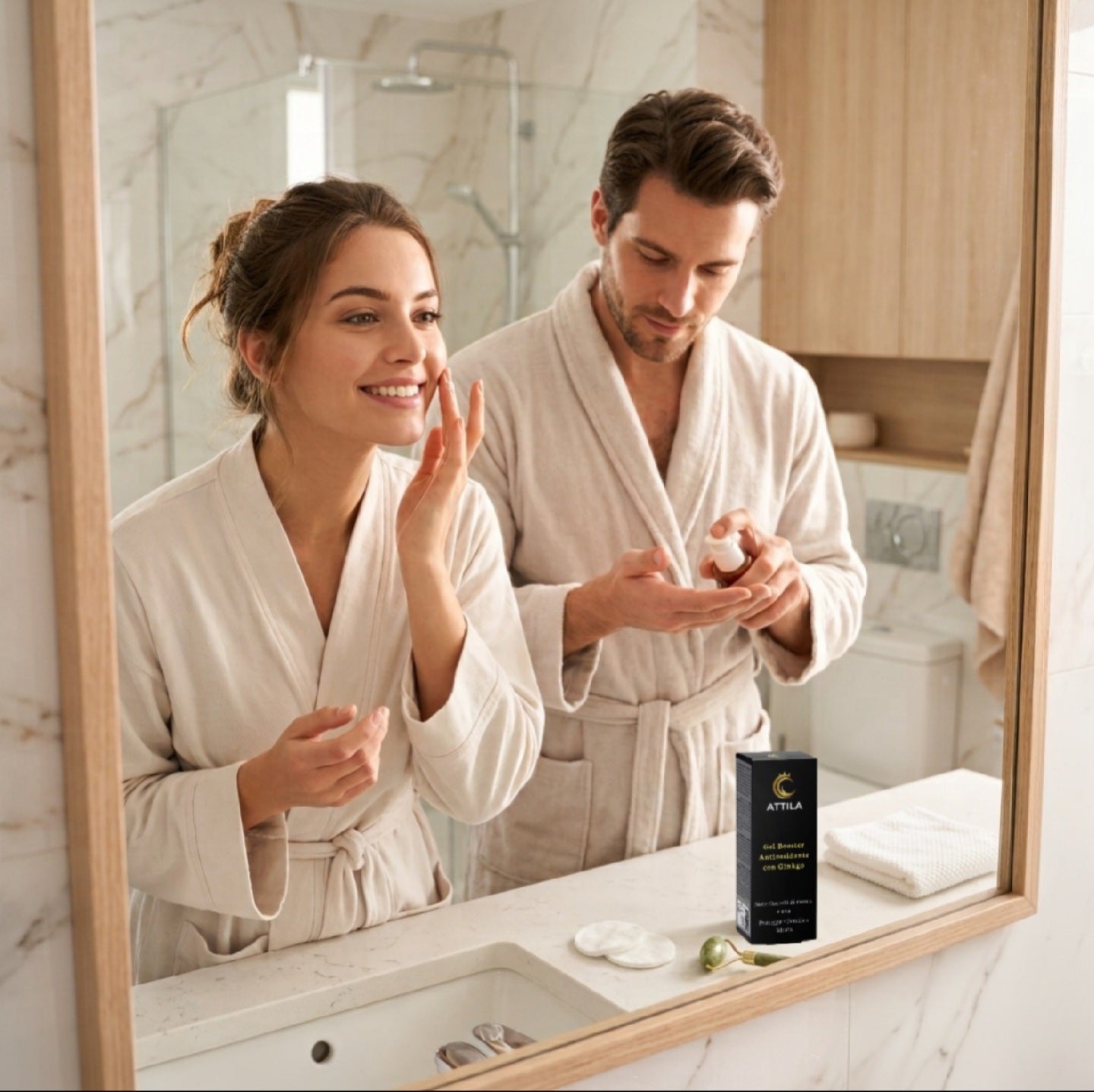 ATTILA | Booster Gel Antiossidante, Rivitalizzante e Idratante con Ginkgo Biloba e Tè Verde