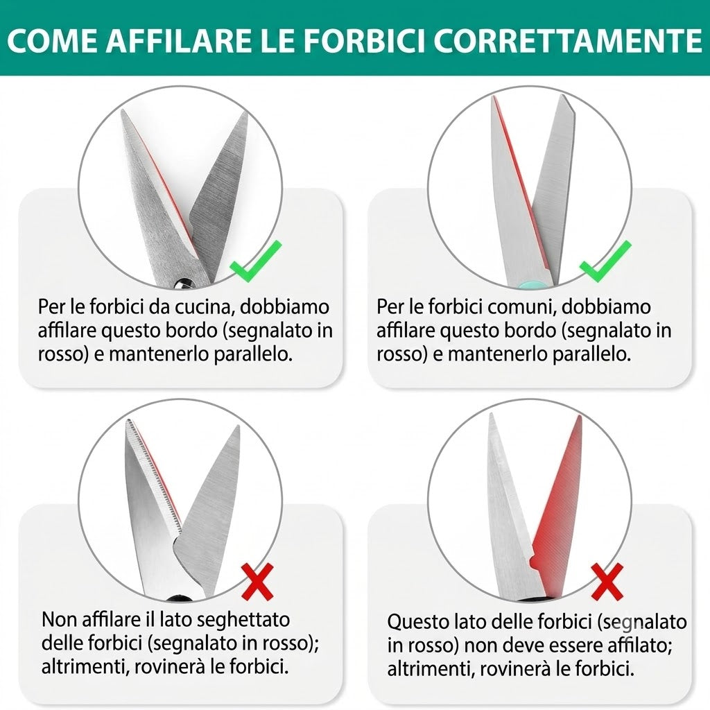 Affilacoltelli Professionale 4 in 1 con Guanto