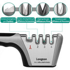 Affilacoltelli Professionale 4 in 1 con Guanto