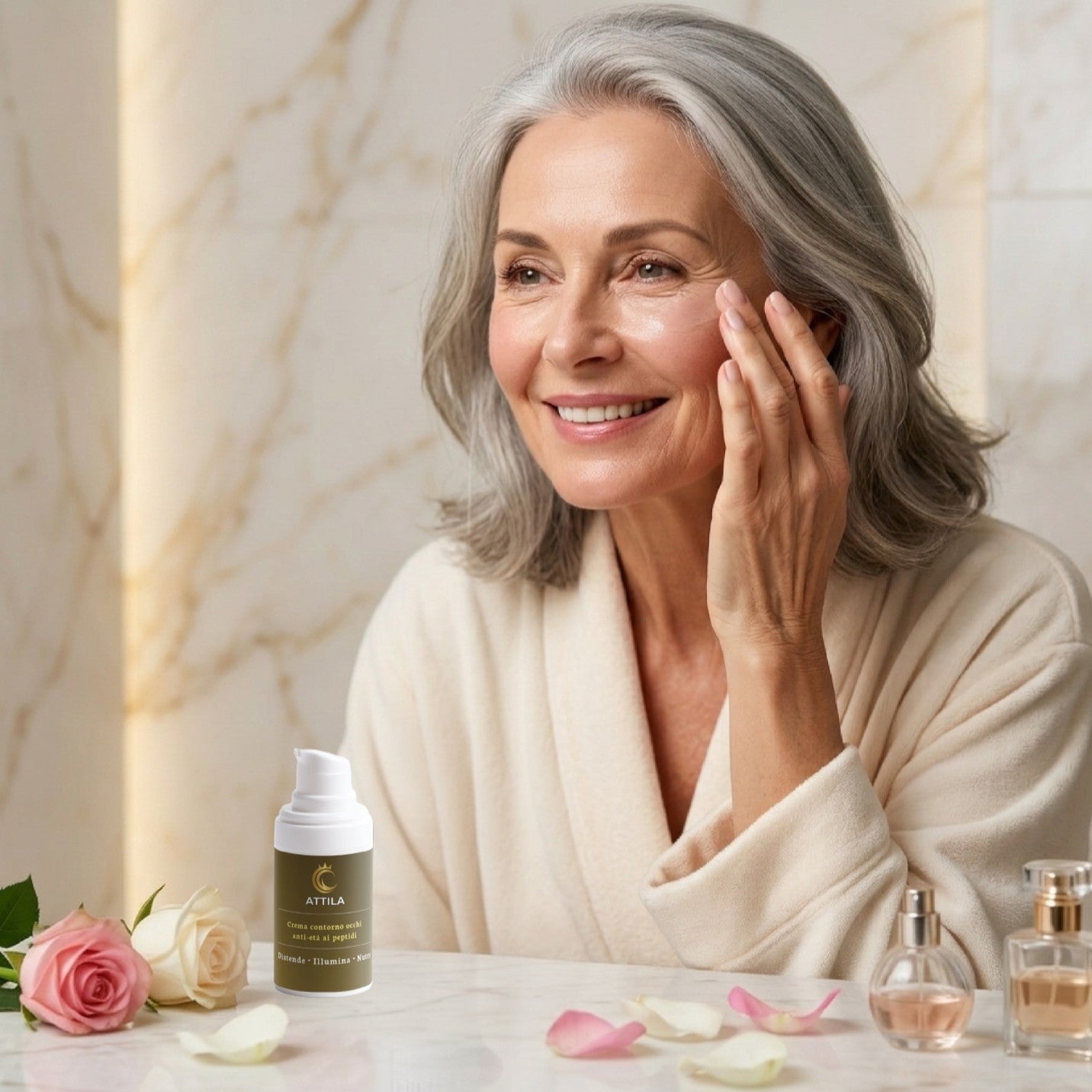 ATTILA | Crema Contorno Occhi Anti-Age, Compattante e Rigenerante con Peptidi e Vitamina C