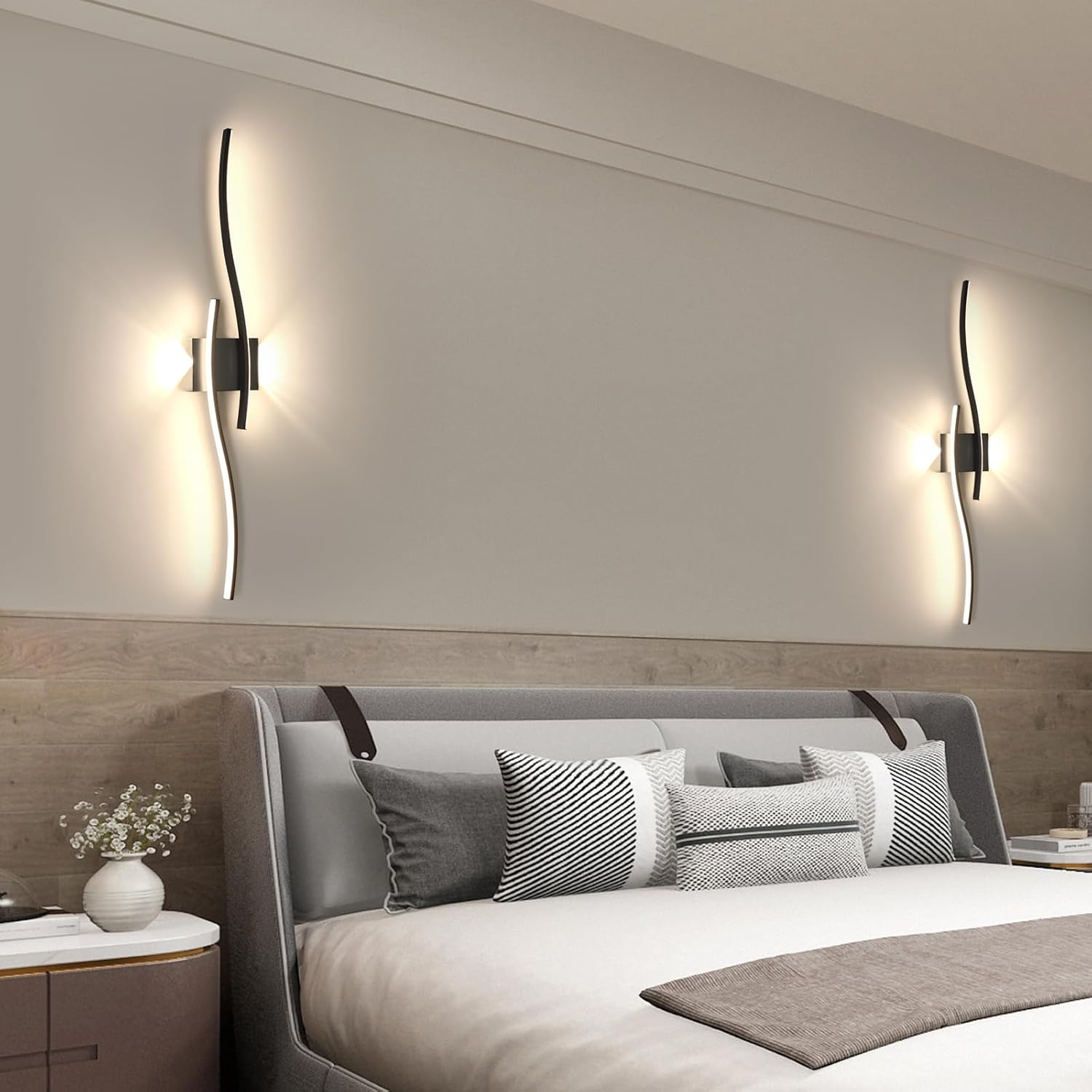 Applique da Parete LED Moderna a Linee Curve (27W - Luce Neutra)