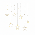 Catena Luminosa a LED per Finestra – Forme Natalizie Assortite – Luce Bianca Calda