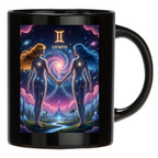 Tazza Nera Mug Personalizzata Gemelli - Idea Regalo, Ceramica, Colazione, Latte, Caffè