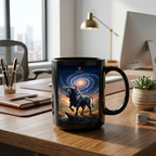 Tazza Mug Nera Personalizzata Toro- Idea Regalo Ceramica Colazione Caffè Latte