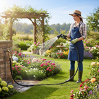 Tubo da Giardino Estensibile 22,5 Metri - Alta Pressione con Attacchi in Acciaio Inox