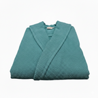 Accappatoio Unisex Taglia M con Cappuccio in Spugna 450gr/mq – Modello Pop Corn Verde Scuro