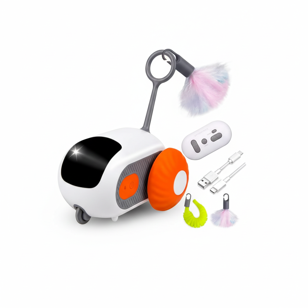 Turbo Tail 2.0 – Giocattolo Interattivo per Gatti con Coda Rotante Sensibile al Movimento